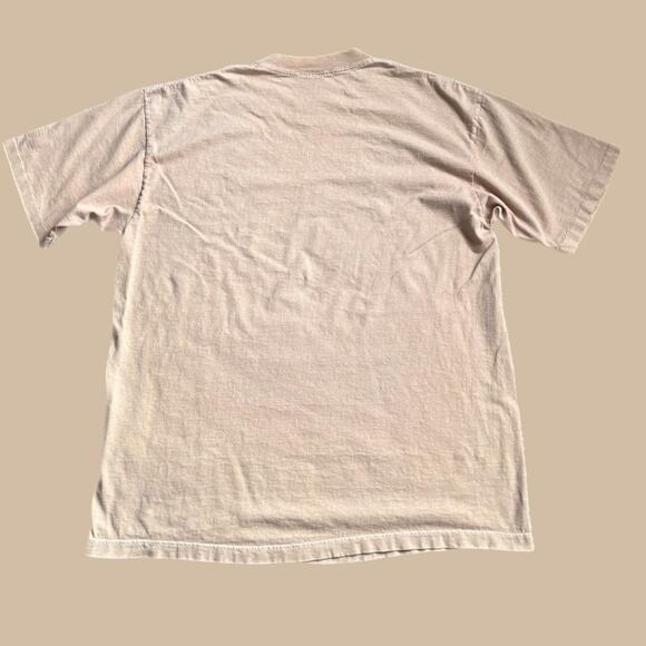 TAN EMBOSSED SEASHELL SINGLE STITCH TEE - Picture 2 of 5